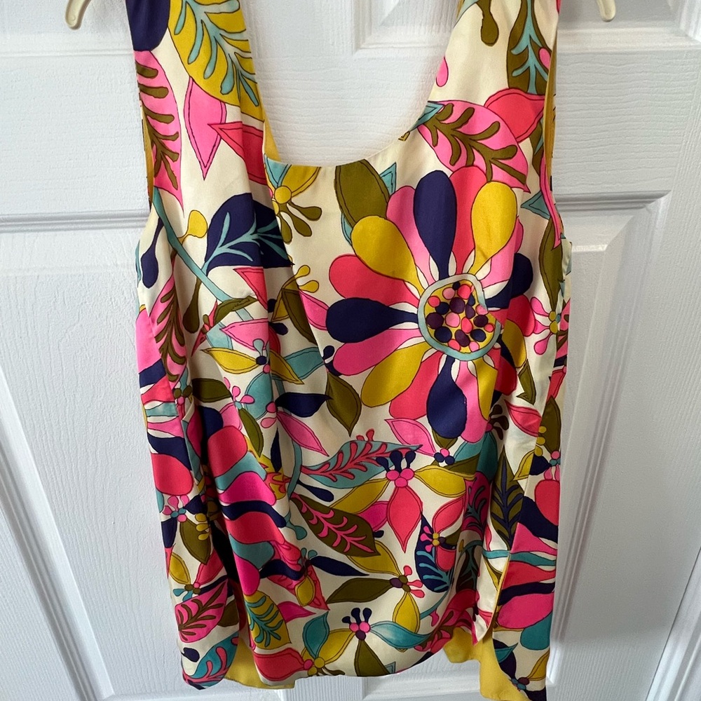 Vintage 1960s Alex Colman Floral Sleeveless Top